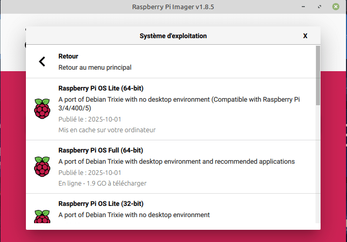 Imager Raspberry Pi