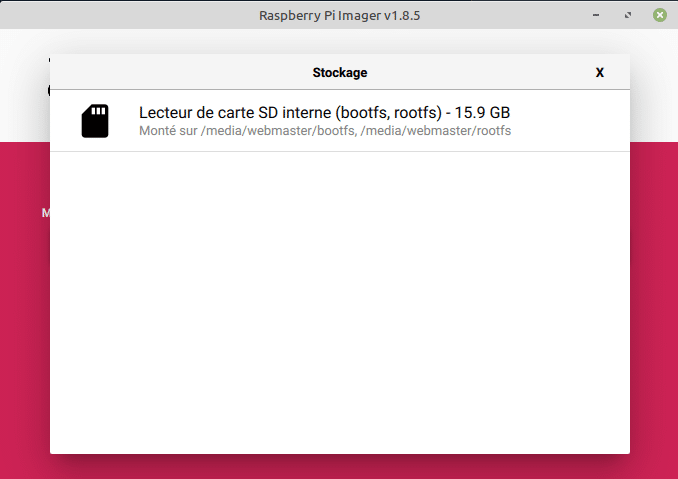 Imager Raspberry Pi